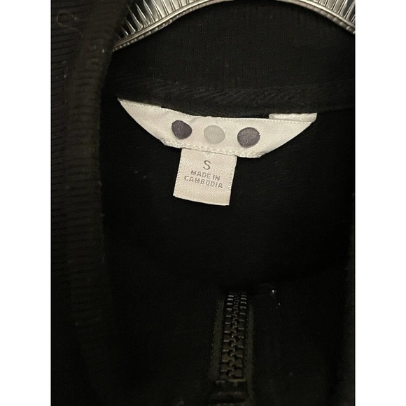 Three Dots‎ Black 1/4 Zip Pullover Sweater Size Small Lightweight Mock Neck - Picture 3 of 6